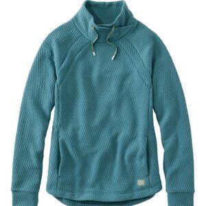 L.L. Bean Women's Ridgeknit Crossneck Pullover Teal XS NWT